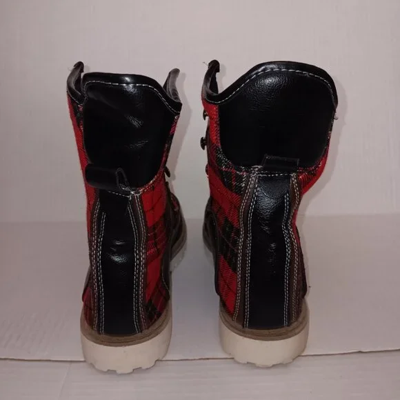 HOTKISS PLAID PRINT FAUX FUR BOOTS - Picture 8 of 13